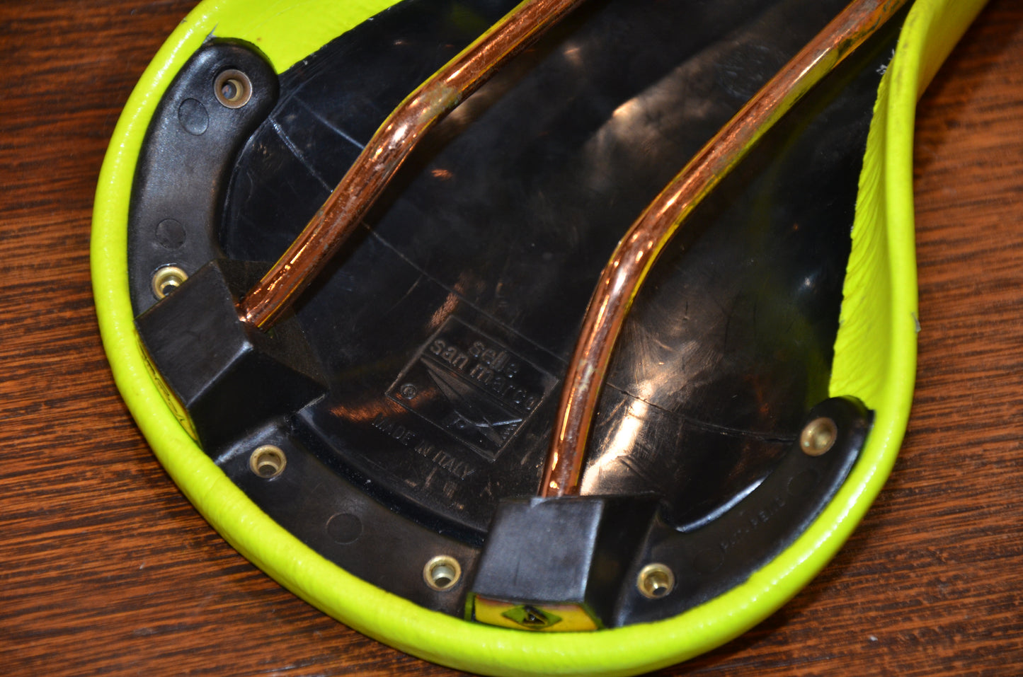 Colnago x San Marco Regal Girardi Saddle Neon Green Vintage Made in Italy